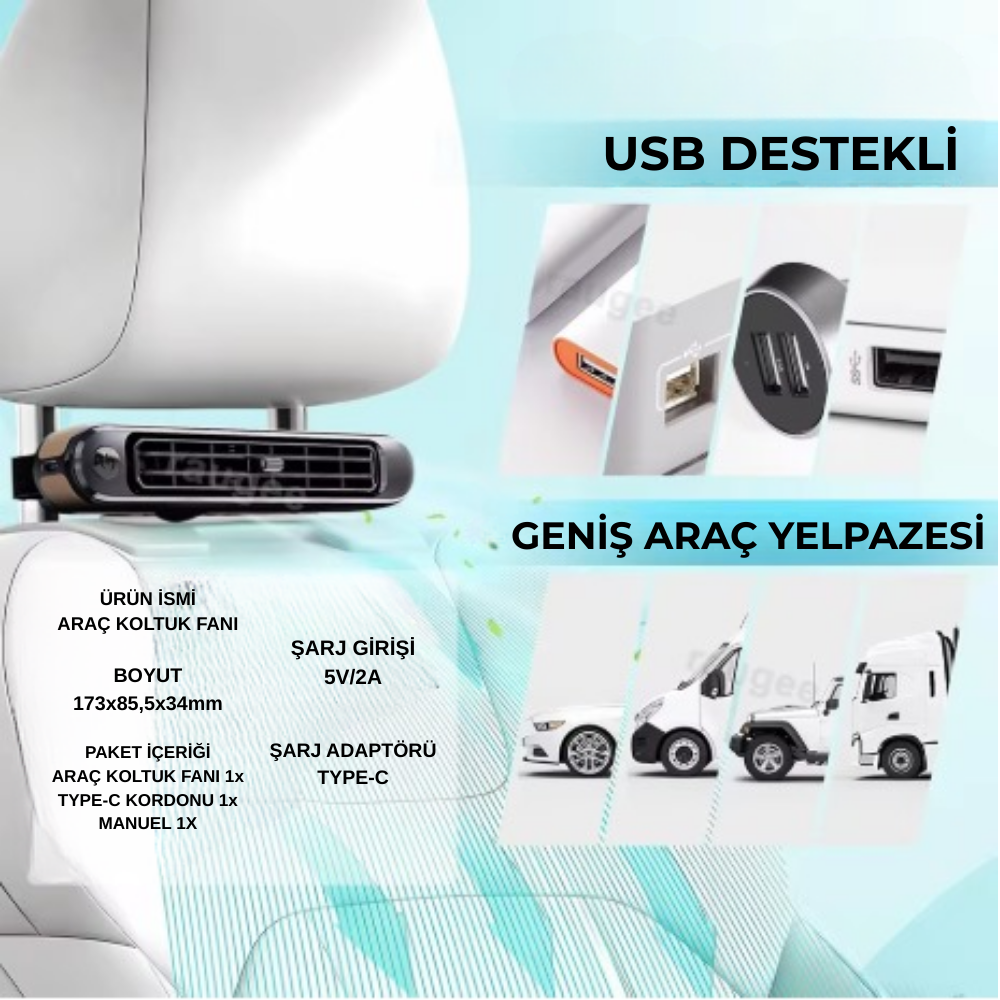 Araç Koltuk Soğutma Fanı